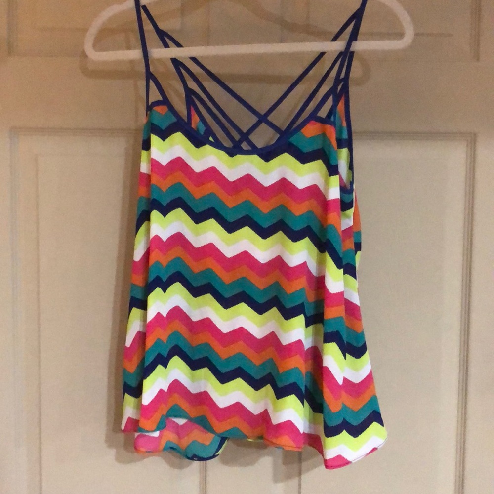Ladies tankcami summer multi color top Medium NEW